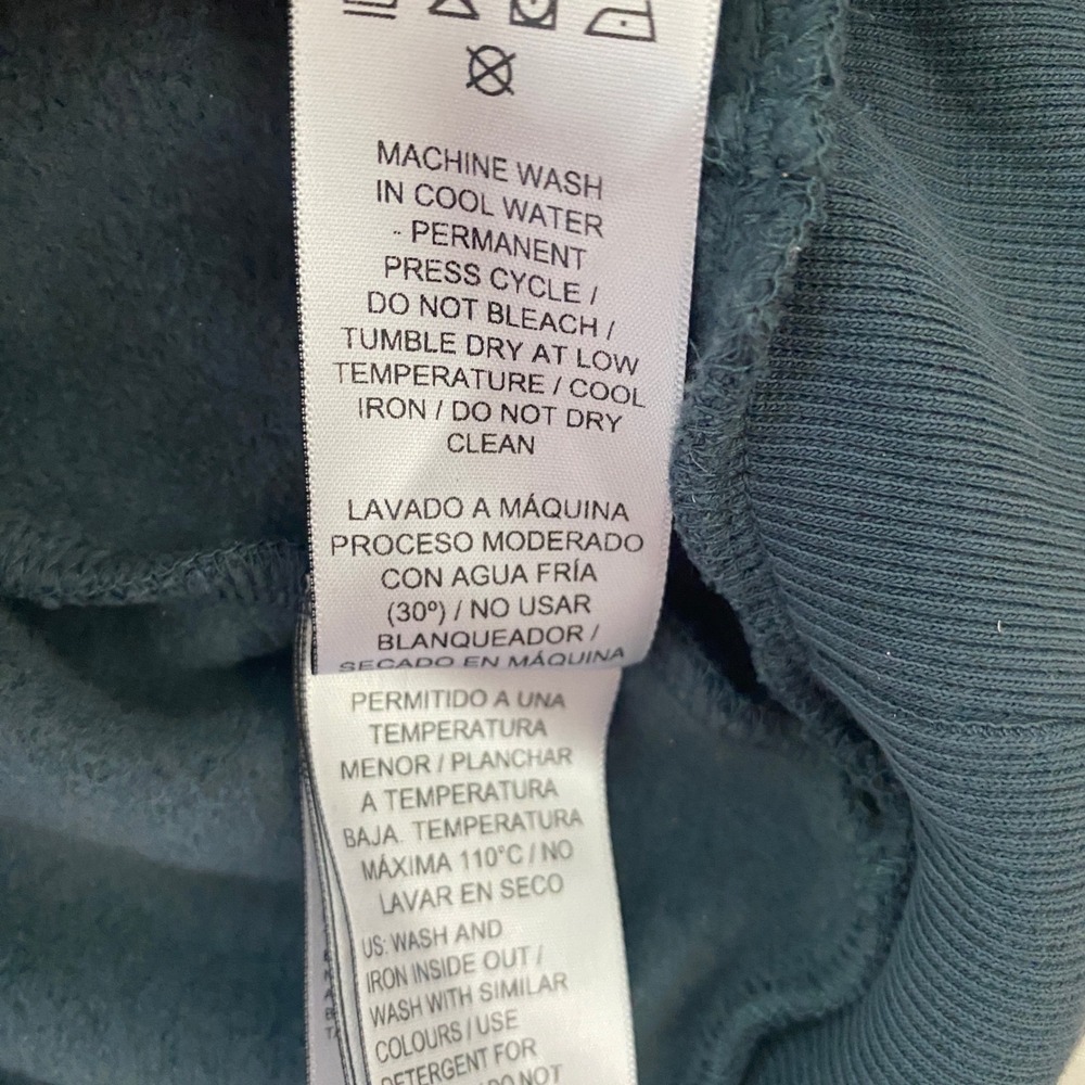 Puma Hoodie Men XXL Teal Pullover Waffle Panel Cotton Gym Lounge 682801-25 - Picture 5 of 8